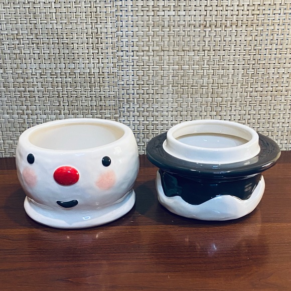 🎄🌟HP🌟NWOB Ceramic Snowman Figural Cookie Jar by Midwest Cannon Falls - Picture 5 of 10